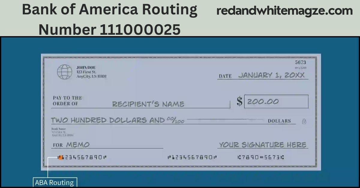 Bank of America Routing Number